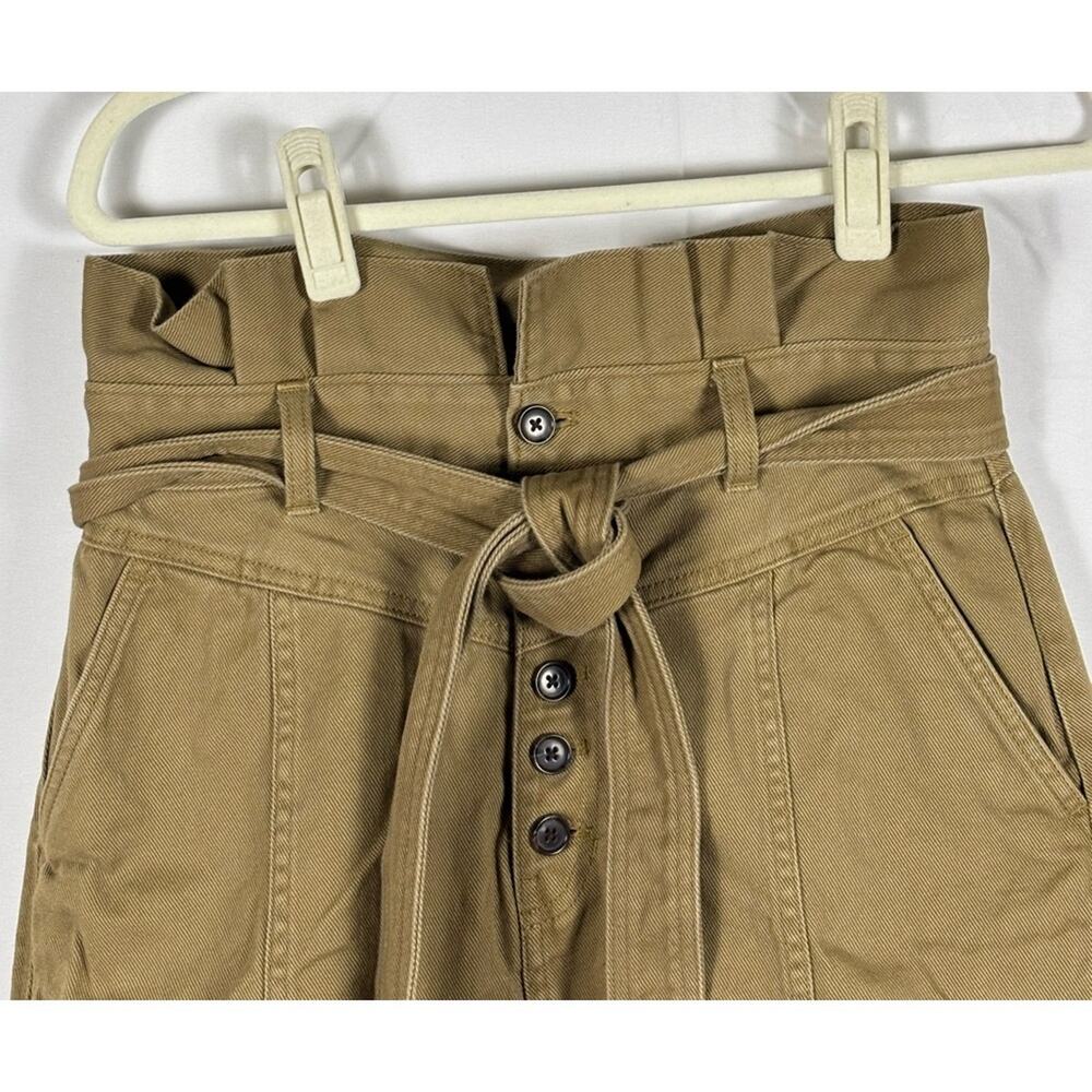 Banana Republic Skirt Paperbag Twill Khaki- size 6 - Picture 4 of 12